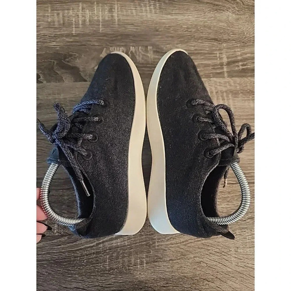 Allbirds Women's Wool Runners Gray Charcoal Black White Sz 8 - Picture 7 of 10